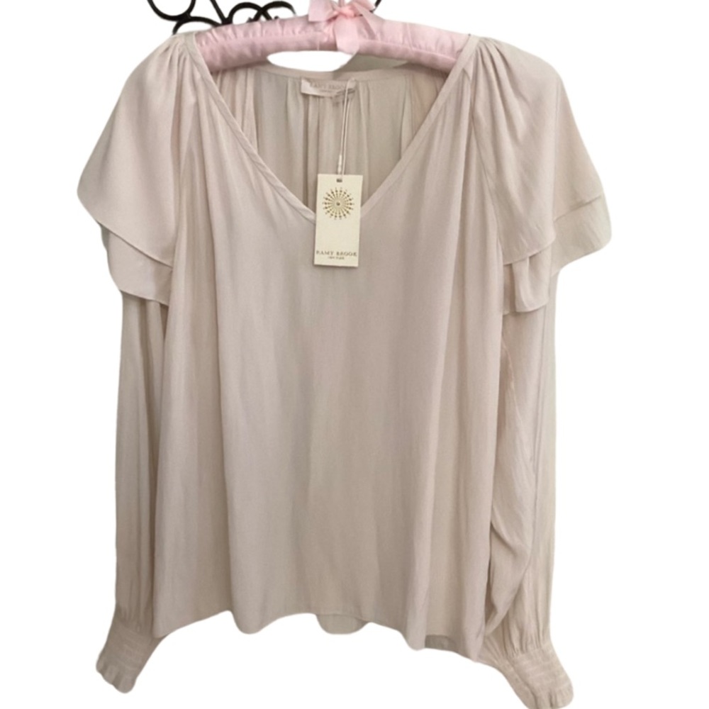 🍁 NWT Ramy Brook Long Sleeve Blouse Top Size Small